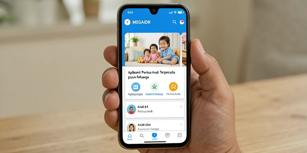 Tampilan antarmuka MEGAIDR yang user-friendly untuk pemantauan anak.