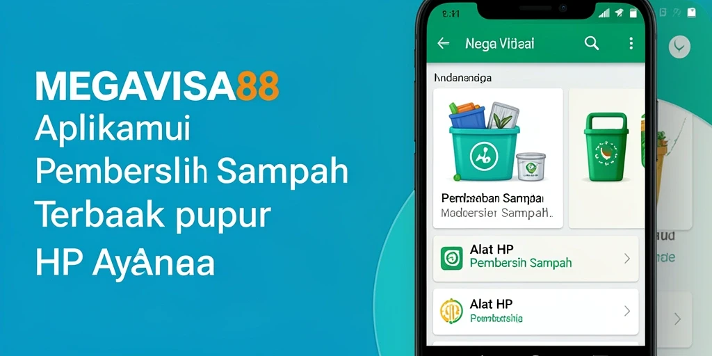 Tampilan antarmuka aplikasi pembersih sampah MEGAVISA88 yang bersih dan modern.